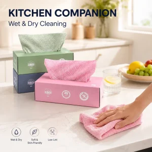 Microfiber Cleaning Cloth Non-stick Washing Rag Wiping Absorben One Box 20 Picecs Kitchen Oil Washing Cleaning Cloth