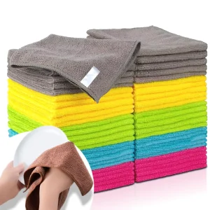 Microfiber Cleaning Cloth Pack Rag With Assorted Soft Absorbent Rags for Cleaning Kitchen Towels Cloth Clean