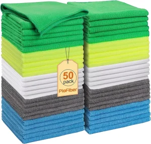 Microfiber Cleaning Cloth Reusable Soft Absorbent Lint Free Cleaning Rag Towels for Kitchen Multiple Use Microfiber