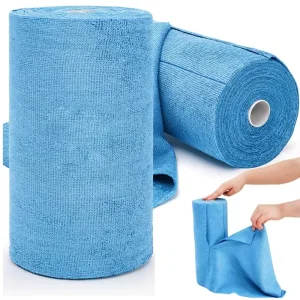 Microfiber Cleaning Cloth Roll Tear Away Reusable Microfiber Paper Towels Lint Free Washable 20 Sheets for Kitchen Car Dishes