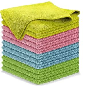 Microfiber Cleaning Cloths 16×16 inch Lint-Free Quick-Dry Reusable Washable Cleaning Towels