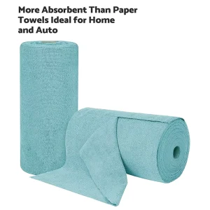 Microfiber Cleaning Cloths Tear Away Rolls 50pcs Per Roll Washable Towels for House Kitchen Bathroom Auto Cleaning