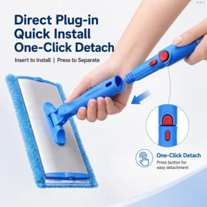 Microfiber Cleaning Mop One Click Detach Connect Aluminum Frame for Industrial Waste Collection