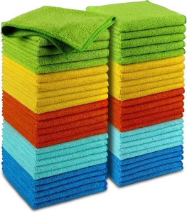 Microfiber Cleaning Towels for Cars, Kitchen, Dusting, and Windows