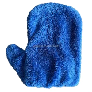 Microfiber Coral Fleece Dusting Mitt with Thumb Washable Reusable Household Cleaning Mitt for Car Wash
