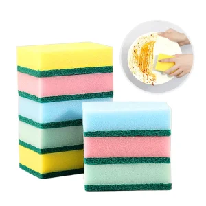 Microfiber Dish Scrub Sponge Non-Scratch Scouring Pad for Dishes and Pans