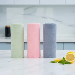 Microfiber Disposable Household Cleaning Cloths Pack of Hand Tearable Lazy Dish Towels Kitchen Use