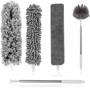 Microfiber Duster Set with Extendable Handle Wool Material