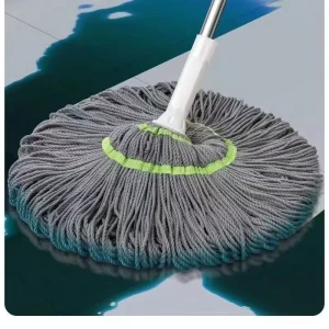 Microfiber Easy-Squeeze Hands-Free Wringing Floor Mop with Long Handle Self-Wringing Twist Flat Mop