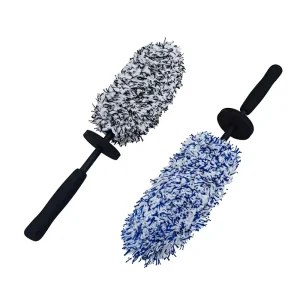 Microfiber Eco-Friendly Long Plastic Handle Auto Car Wheel Detailing Cleaning Brush Set