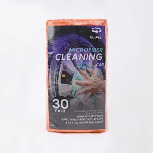 Microfiber Edgeless 250GSM 16×16 Bulk Packed Kitchen Microfiber Car Wash Cleaning Cloth Microfiber Towel for Vehicles