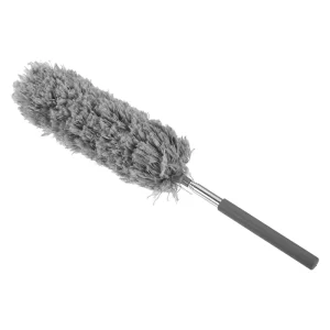 Microfiber Feather Duster Extendable Telescopic Stainless Steel Handle Nylon Brush