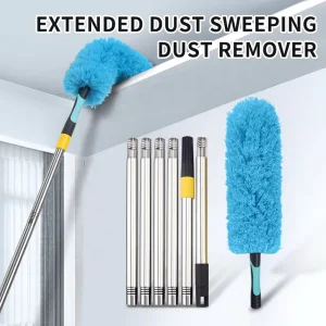 Microfiber Feather Duster Kit Telescopic Extendable Twist Lock Pole Washable Reusable Car Cobweb Dusters for High Cleaning