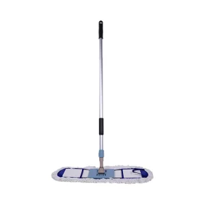 Microfiber Floor Dust Mop Telescopic Steel Handle Adjustable Length Commercial Cleaning Tool