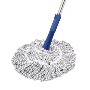 Microfiber Floor Mop with Long Handled Top Scouring Pad Self Wringing Twist Mop for Wet Dry Use Handfree