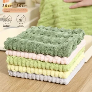 Microfiber Kitchen Cleaning Cloths Absorbent Quick Drying Lint Free Reusable Dish Towels for Dishes Counters