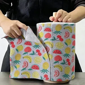 Microfiber Kitchen Towel Roll Perforated Tear-Away Super Absorbent Kitchen Dish Cleaning Cloth