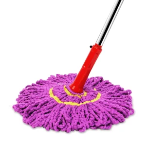 Microfiber Lanyard Twist Mop with Telescopic Stainless Steel Rod for Household Cleaning