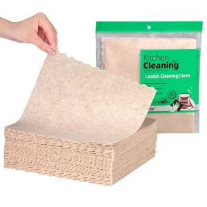 Microfiber Loofah Cleaning Cloth Thick Absorbent Non-Greasy Dishwashing Towel Kitchen Table Wiping Cloth
