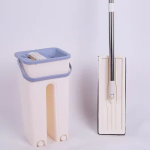 Microfiber Mop Bucket for Floor Cleaning Washable Pads Adjustable Handle for Hardwood Tile Laminate