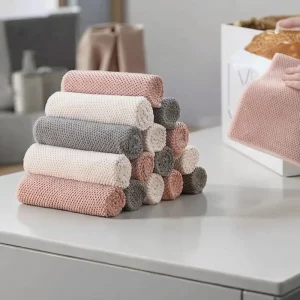 Microfiber New Corn Kernel Cleaning Clothes Durable Kitchen Towels for Cleaning and Drying