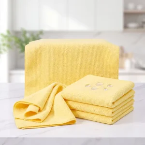 Microfiber PU Cloth Towel, Lint-Free, for Car Polishing and Kitchen Drying