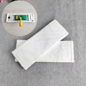 Microfiber Polyester White Piles Coral Fleece Pocket Thick Good Highly Water Absorption Mop Pads for Floor