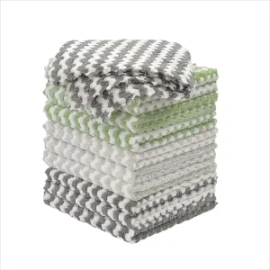 Microfiber Square Dish Drying Cloth 30x30cm Modern Kitchen Cleaning Absorbent Streak Free Lint Free Eco Friendly