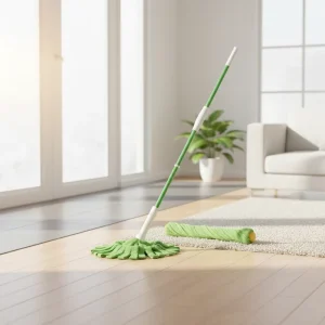 Microfiber Steel Pole Eco-Friendly Squeeze Water Flat Floor Slipper Mops Dry Wet Retractable Twist Mop High Dehydration Rate