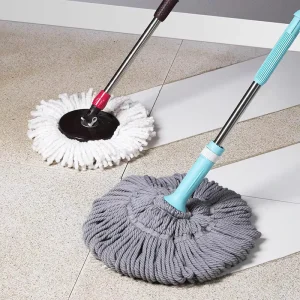Microfiber Telescopic Twist Mop 360 Degree Self-Wringing Four-Side Wringing Steel Pole