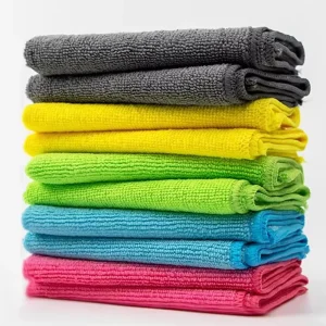 Microfiber Towel Cleaning Cloth Eco Friendly Antibacterial Soft Quick Dry for Kitchen Dish Bathroom Daily Household Cleaning