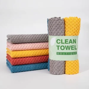 Microfiber Towels 4-Pack Multi-Purpose Cleaning Cloths Dish Cloths Household Table Wiping Rags Kitchen Cleaning Towels