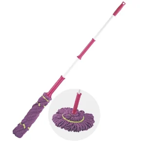 Microfiber Twist Mop Wet and Dry Flat Floor Cleaner with Easy Wringing