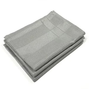 Microfiber Waffle Kitchen Drying Towel Quick-Dry Absorbent Tea Towel for Dishwashing and Polishing