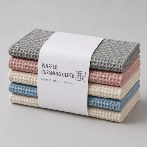 Microfiber Waffle Weave Dish Cloths Streak-Free Kitchen Towels Quick-Dry Honeycomb Cleaning Cloth for Glass Window Countertop