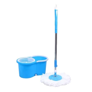 Microfiber Wet/Dry Flat Floor Mop Rectangle Swivel Metal Bucket Steel Household Cleaning Tool