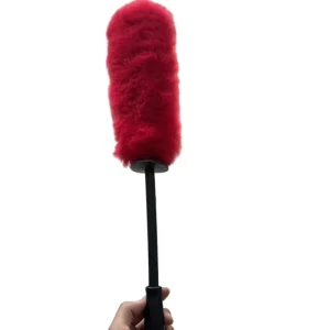 Microfiber Wheel Hub and Tire Brush with Steel Ring Cleaning Rod