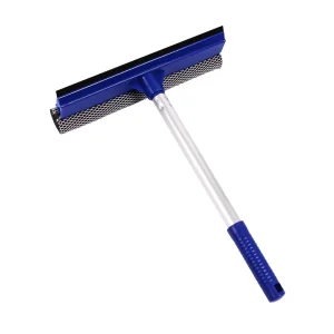Mini 2 in 1 Eco Friendly Window Squeegee & Glass Scraper with Long Aluminum Pole Sponge Head 37x25cm for Car Window Cleaning