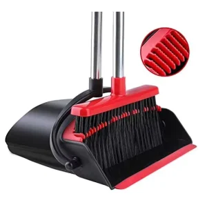 Mini Broom and Dustpan Set with Metal Long Handle