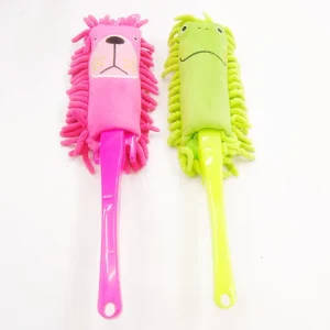 Mini Cartoon Animal Snowflake Chenille Duster with Long Handle for Car Interior Cleaning