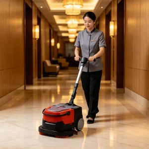 Mini Commercial Floor Scrubber with Vacuum Suction Function