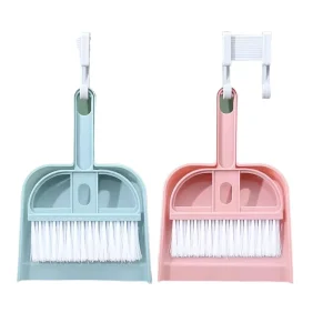 Mini Desktop Broom Dustpan Set Plastic Garbage Shovel for Household and Keyboard Cleaning