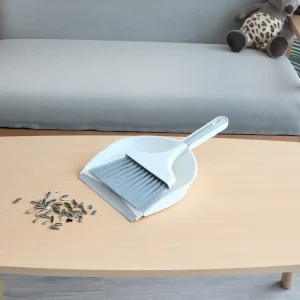 Mini Desktop Broom and Dustpan Set, Handheld Table Cleaning Tool for Cat Litter and Waste