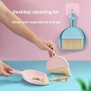 Mini Desktop Broom and Dustpan Set, Portable Keyboard Cleaner Brush, and Small Cleaning Tool Kit for Kids and Desktops