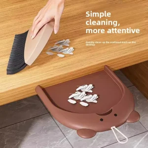 Mini Desktop Broom and Dustpan Set for Home Small Cleaning Brush for Kids Keyboard Portable Tiny Sweeper