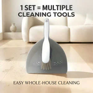 Mini Desktop Cleaning Brush Set Dustpan Small Broom Shovel Plastic Handle Soft Bristles Simple Style 11.9oz Manufacturer