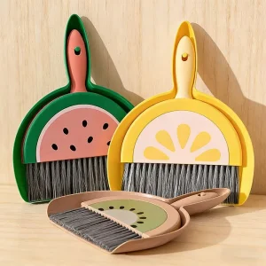 Mini Desktop Cleaning Set Combo Lightweight PP PET Material Small Broom and Dustpan Set for Kids Keyboard Desktop Car Interior