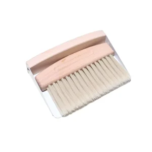 Mini Desktop Dustpan Set with Beech Wood Handle Soft Sisal and Horsehair Bristles Keyboard Table Snack Crumb Cleaning