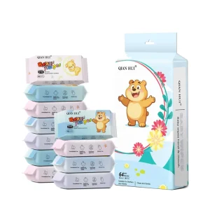 Mini Disposable Wipes Pouch Portable Pull Tab Cleaning Wipes for Baby’s Hands Mouth Baby Wet Tissues