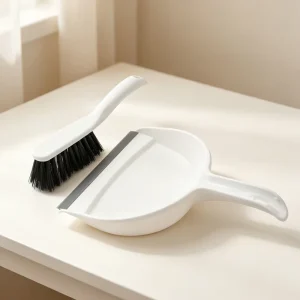 Mini Dustpan and Broom Set Waterproof Hanging Portable Handheld Cleaner for Desktop, Car, Pet Hair, and Keyboard